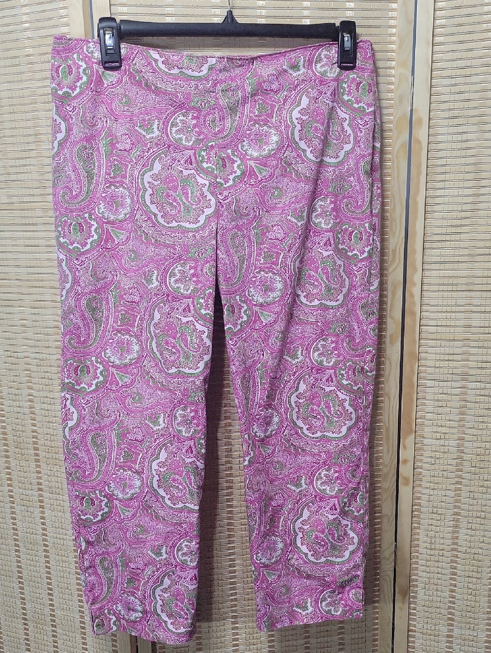 EUC Talbots Pink Paisley Capris - Size 14